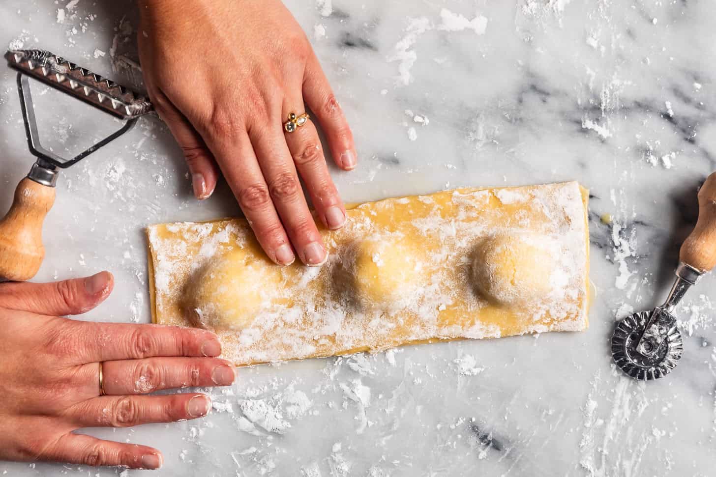 Sealing Gluten-Free Homemade Ravioli