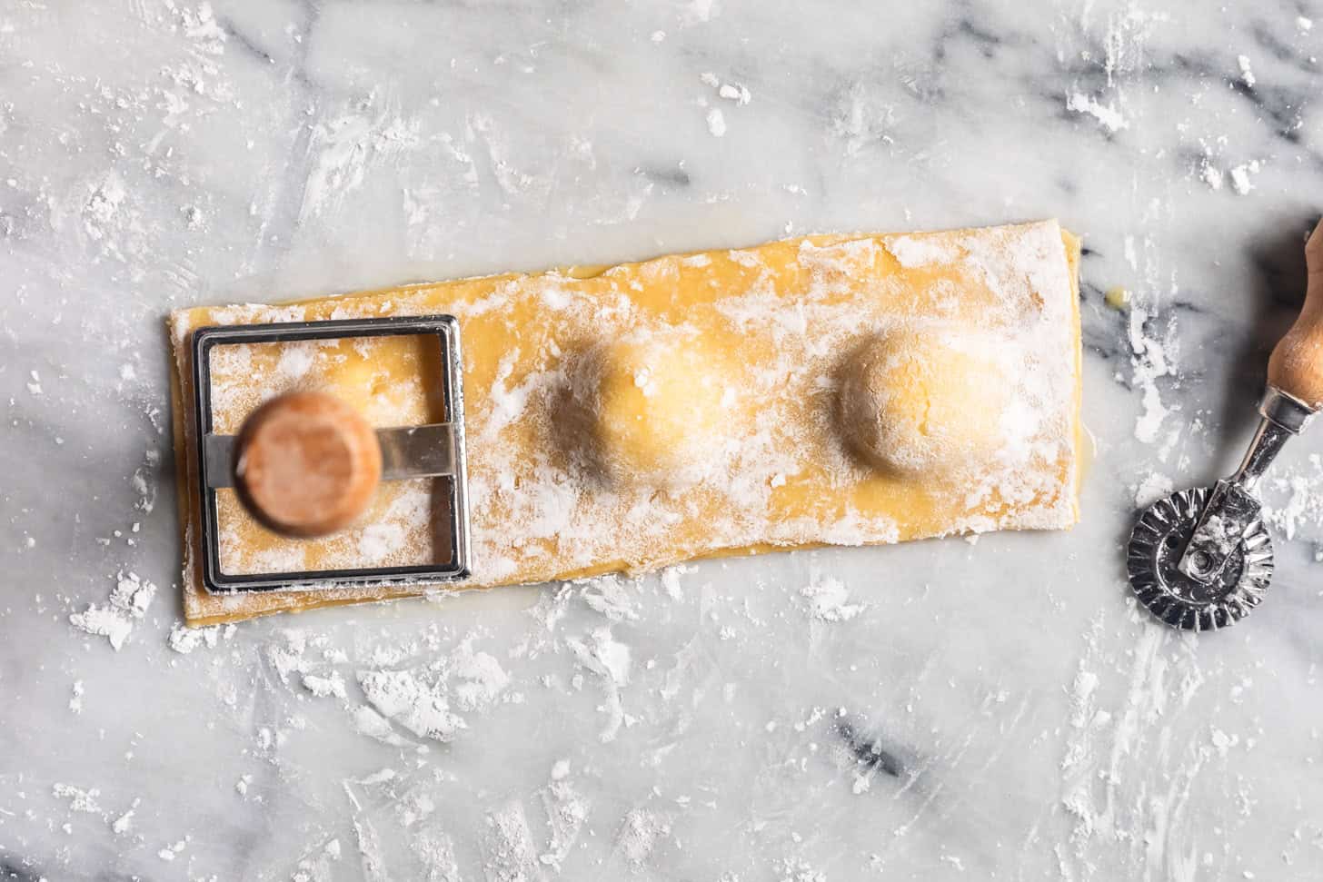 Stamping Homemade Ravioli