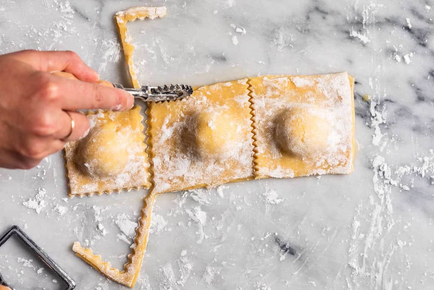 Hand Cutting Gluten-Free Ravioli