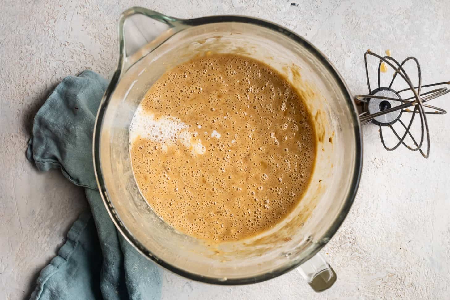 Adding Milk GF Banana Bread
