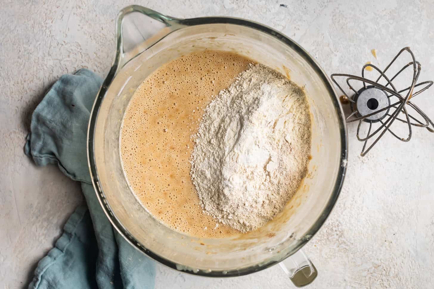 Adding Remaining Dry Ingredients Gluten-Free Healthy Banana Bread