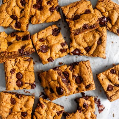Gooey Chewy Gluten Free Pumpkin Chocolate Chip Blondies