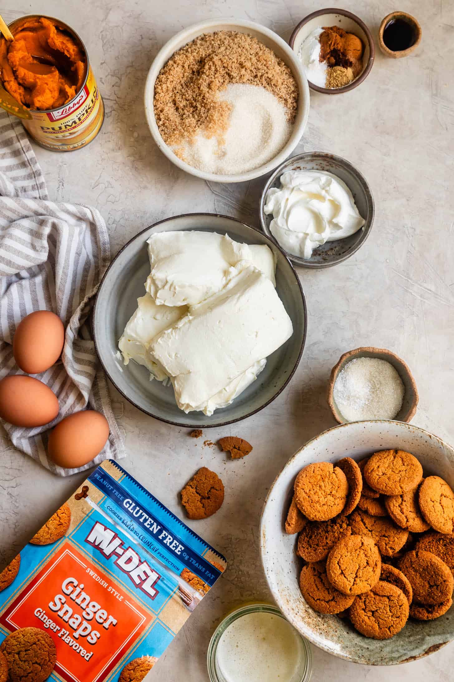 Ingredients Gluten Free Pumpkin Cheesecake
