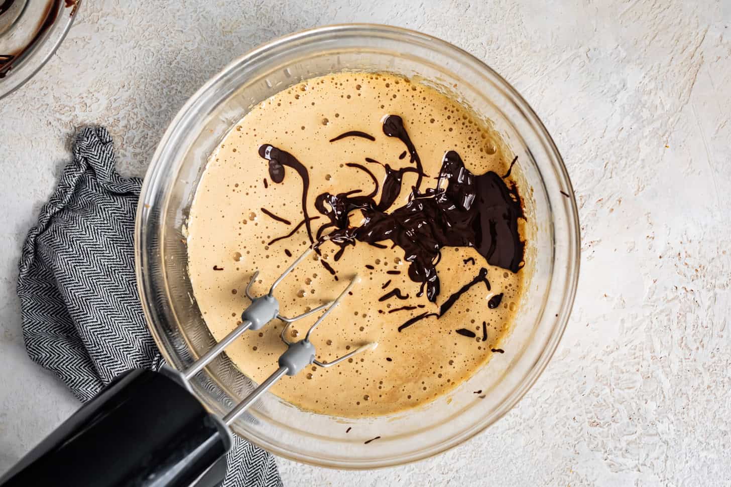 Step 6 Whisking in Melted Chocolate Gluten Free Brownie Cookies
