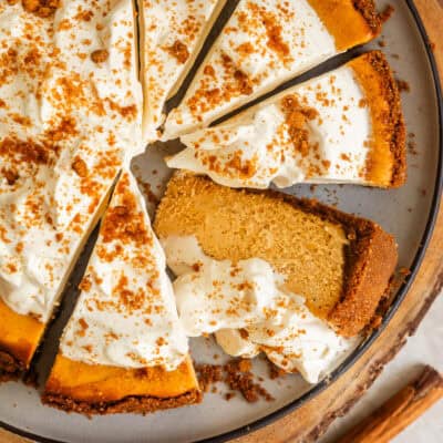 Gluten Free Pumpkin Cheesecake Gingersnap Crust