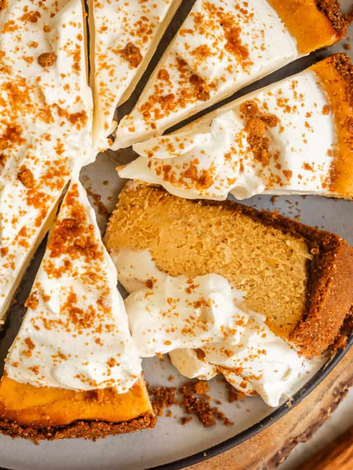 Gluten Free Pumpkin Cheesecake Gingersnap Crust