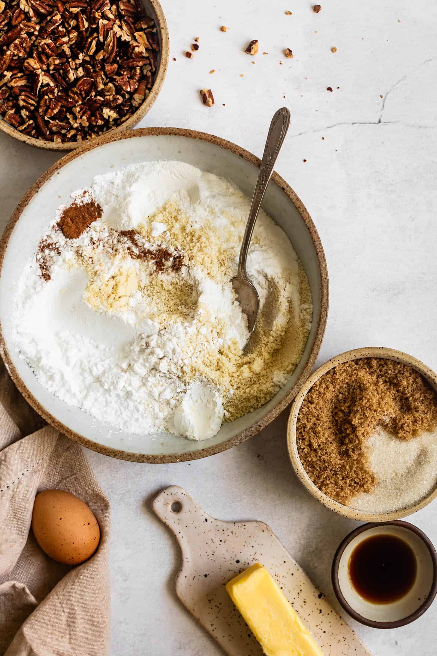 Ingredients for Gluten Free Butter Pecan Cookies