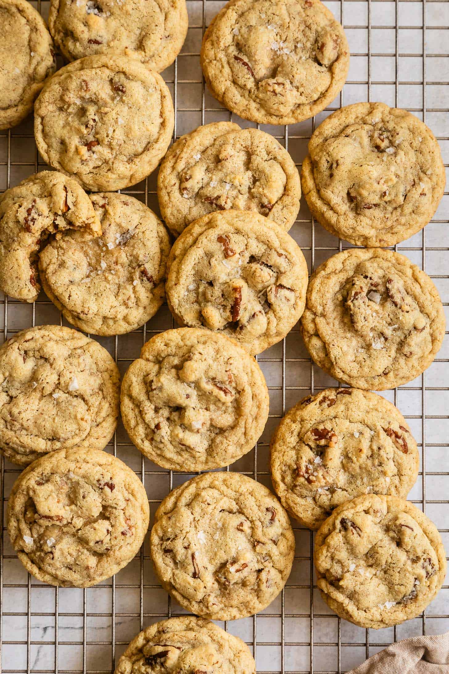 Gluten Free Butter Pecan Cookies Wire Rack