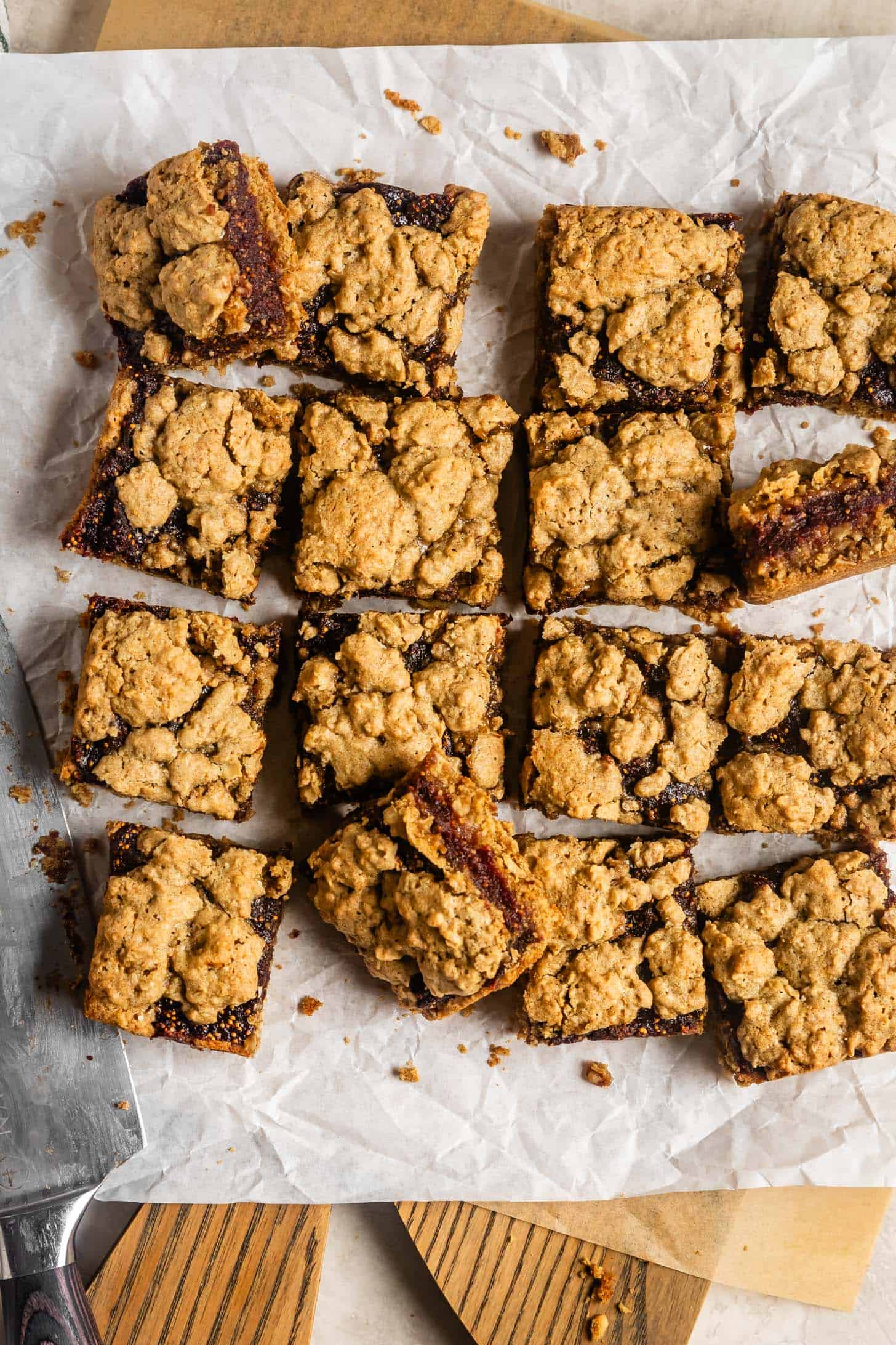 Gluten Free Oatmeal Fig Crumble Bars