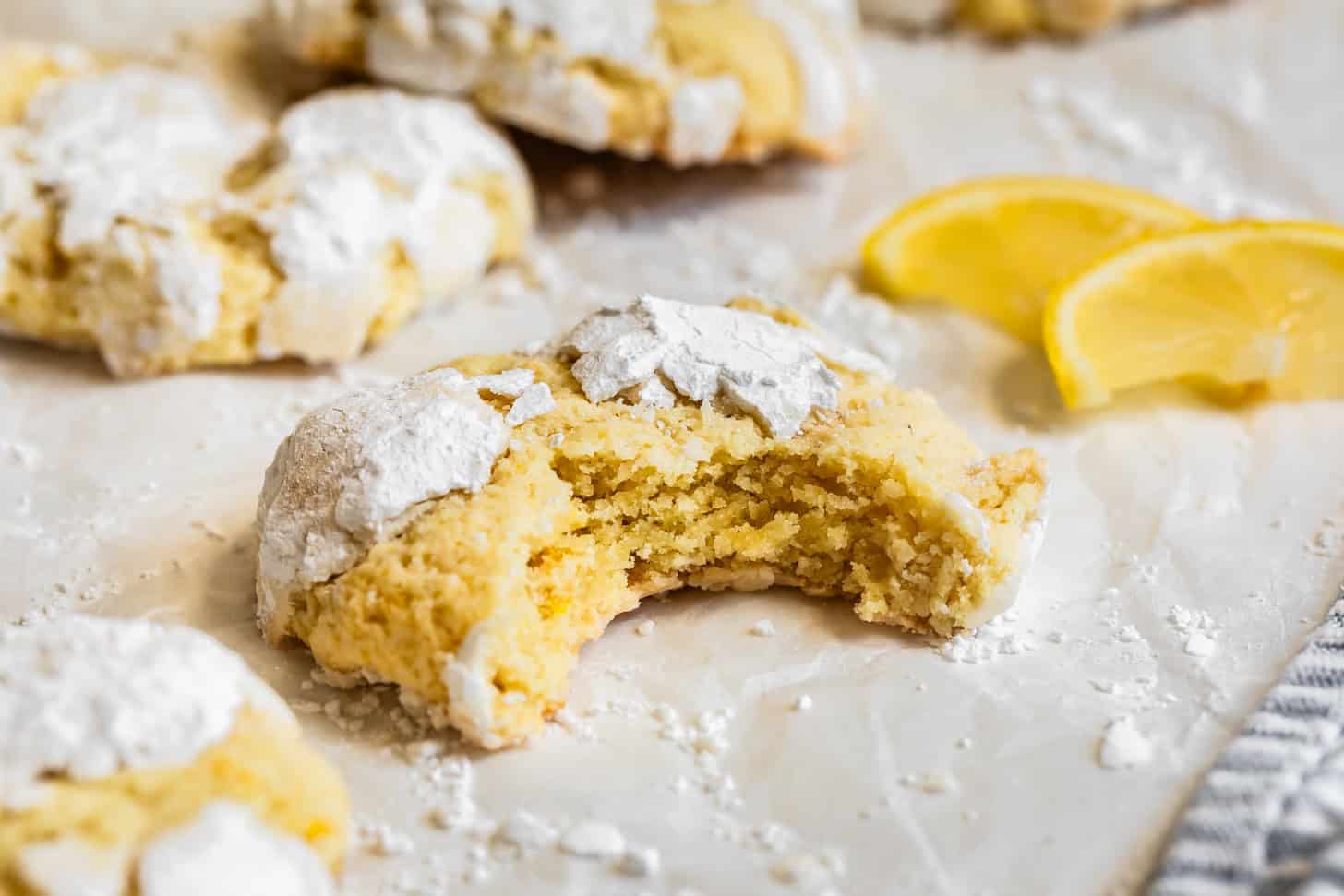 Pillowy and Cakey Gluten-Free Lemon Crinkle Cookies