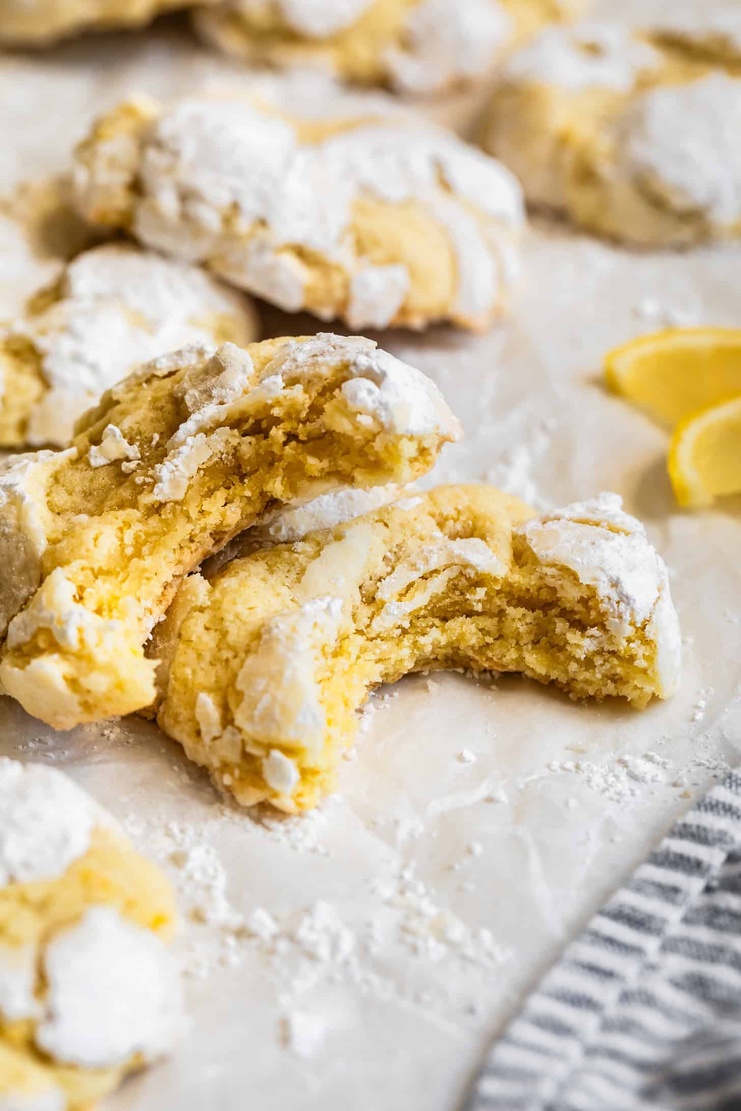 Chewy and Cakey Gluten-Free Lemon Crinkle Cookies