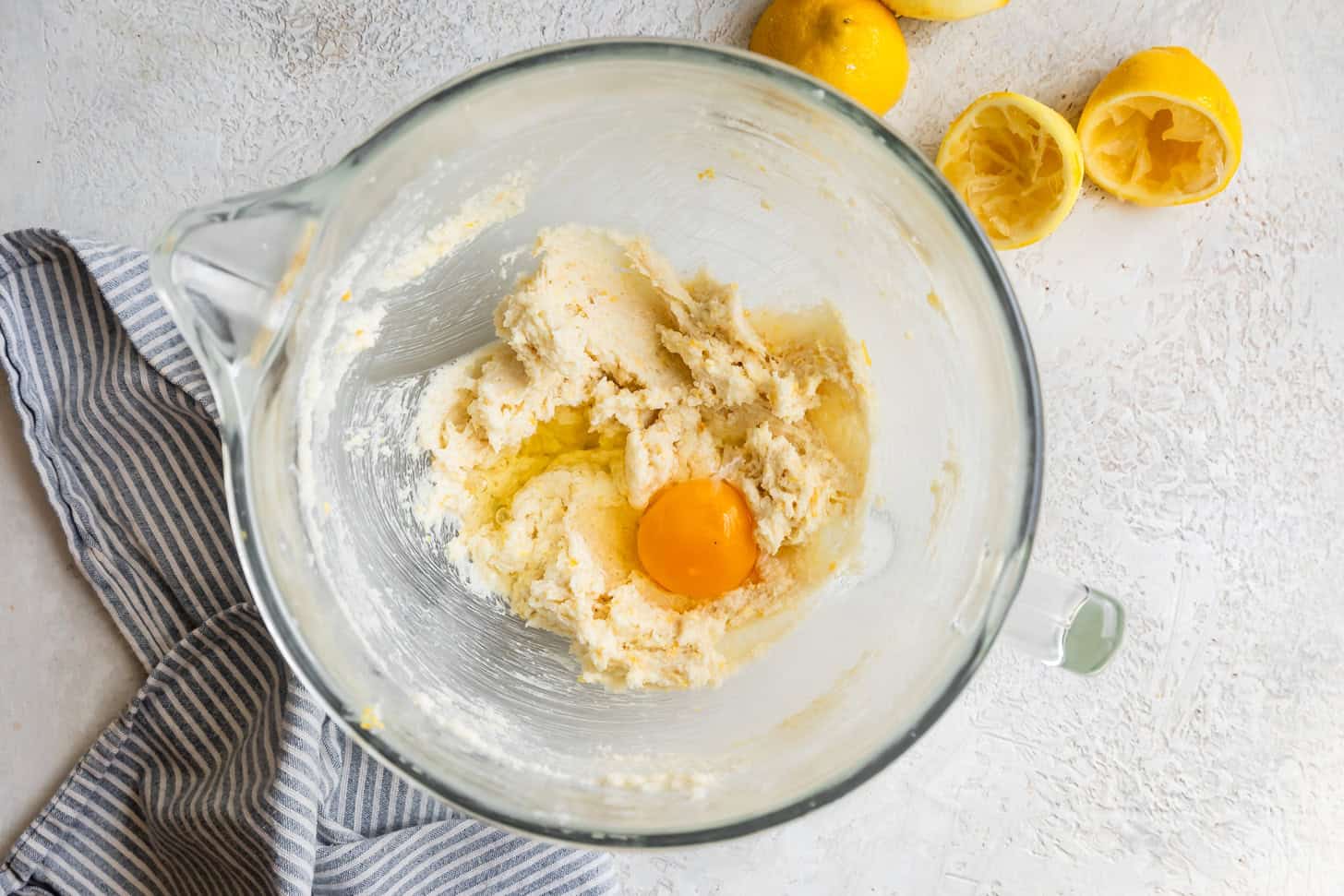 Adding Egg GF Lemon Crinkle Cookies