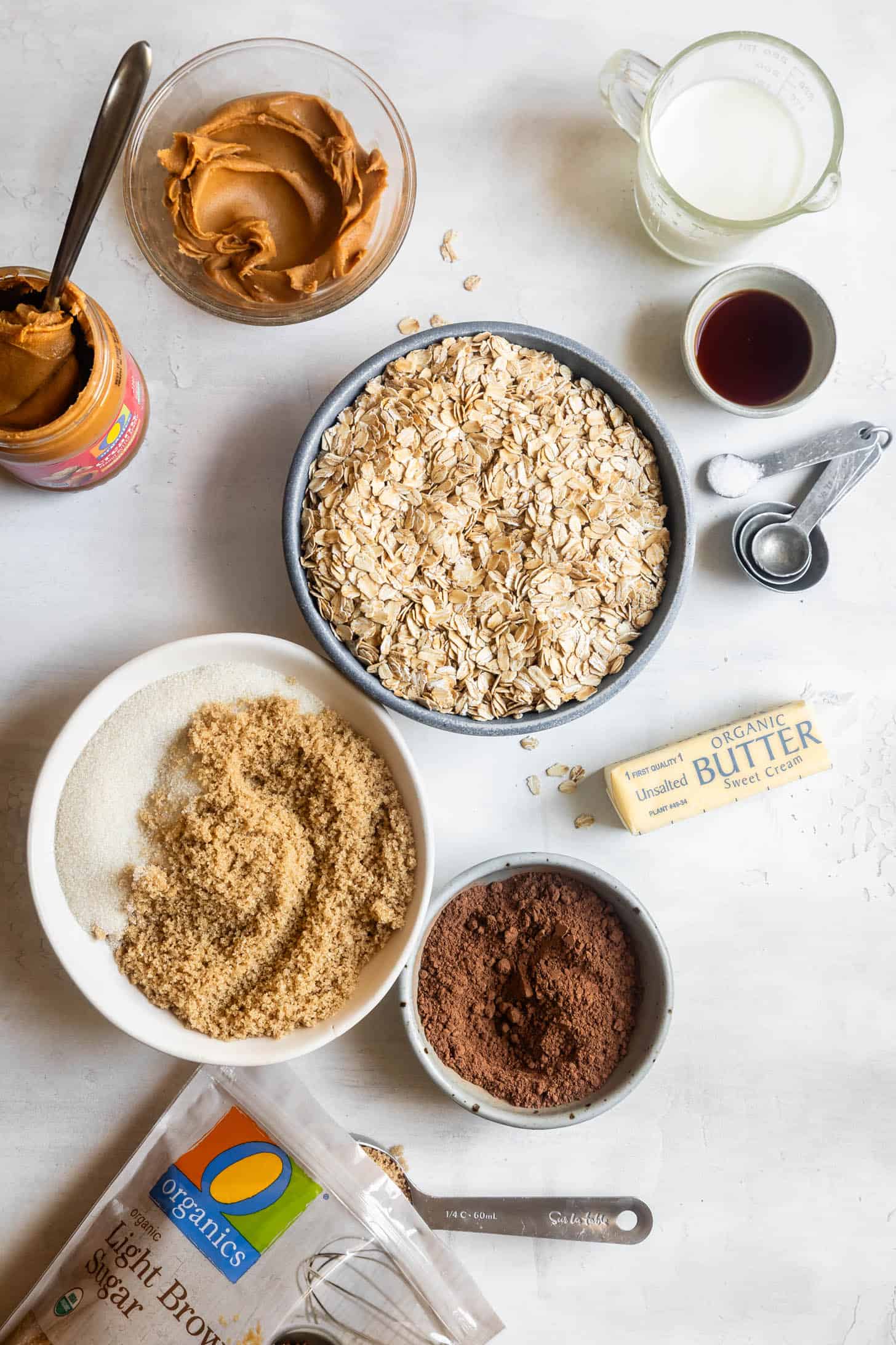 Ingredients for Gluten-Free No-Bake Cookies