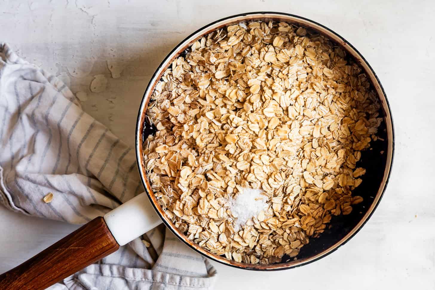 Adding old-fashioned rolled oats to no-bake cookies