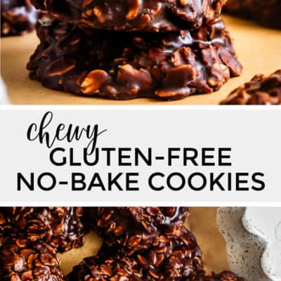 Chewy Chocolate Peanut Butter Gluten-Free No-Bake Cookies