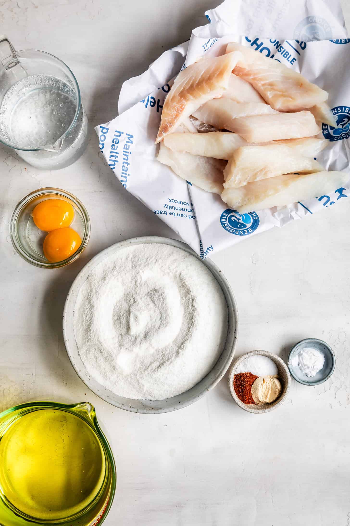 Ingredients for Gluten-Free Fried Fish