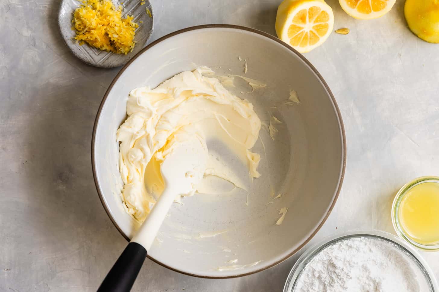 Mash the butter and cream cheese together in a bowl