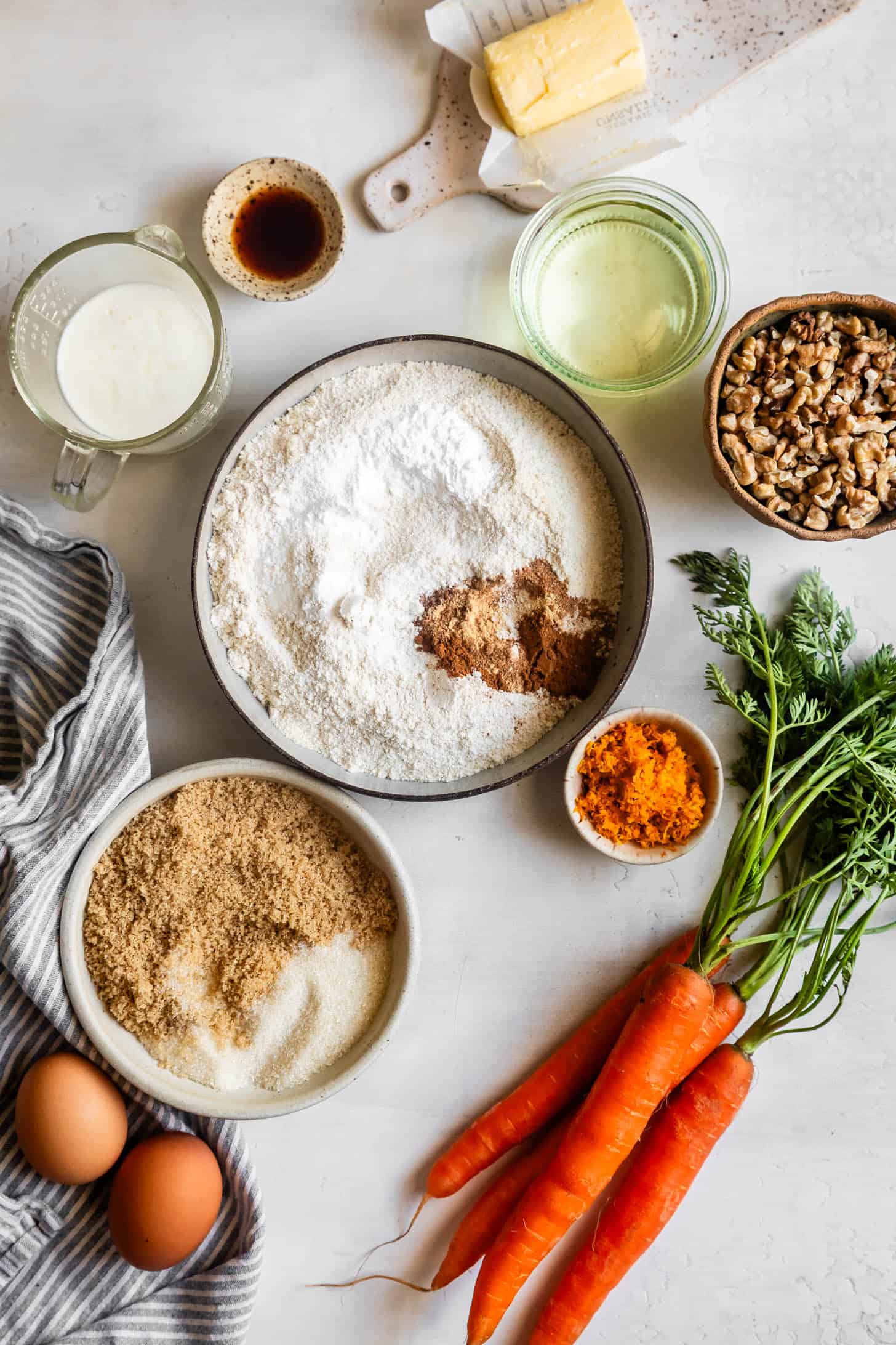 Ingredients for Gluten-Free Carrot Cupcakes