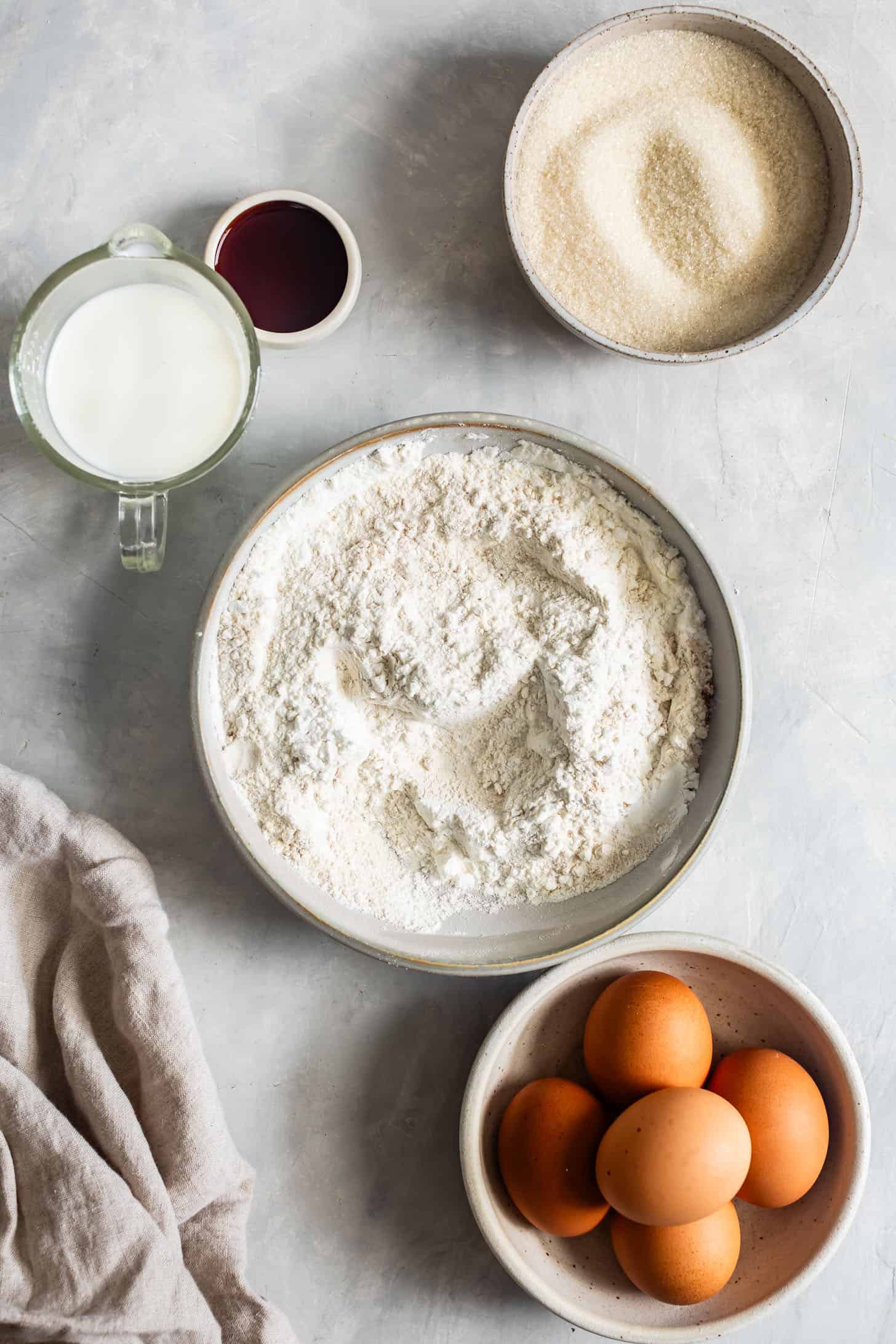 Ingredients for Gluten-Free Tres Leches Cake