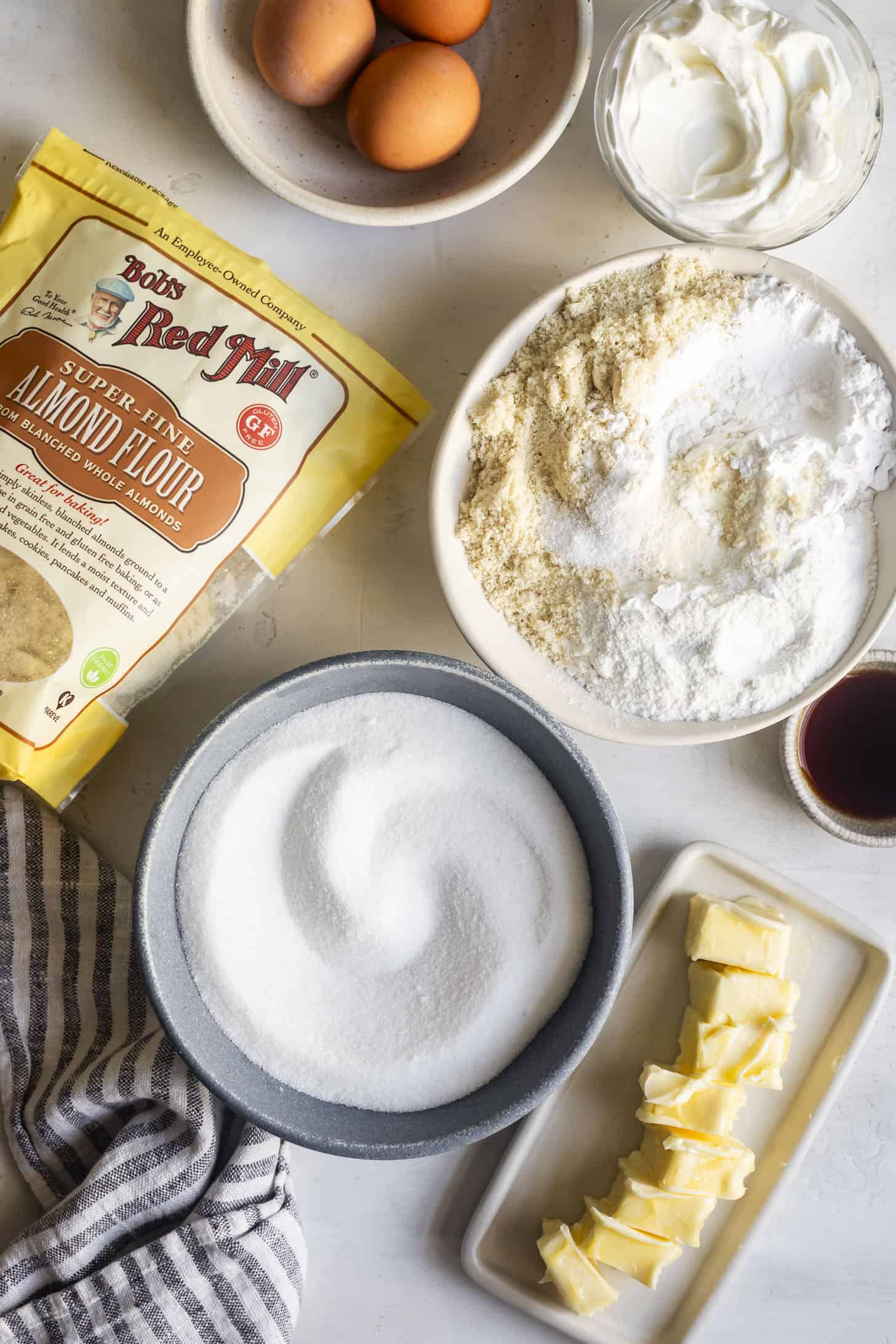Ingredients for Gluten-Free Pound Cake