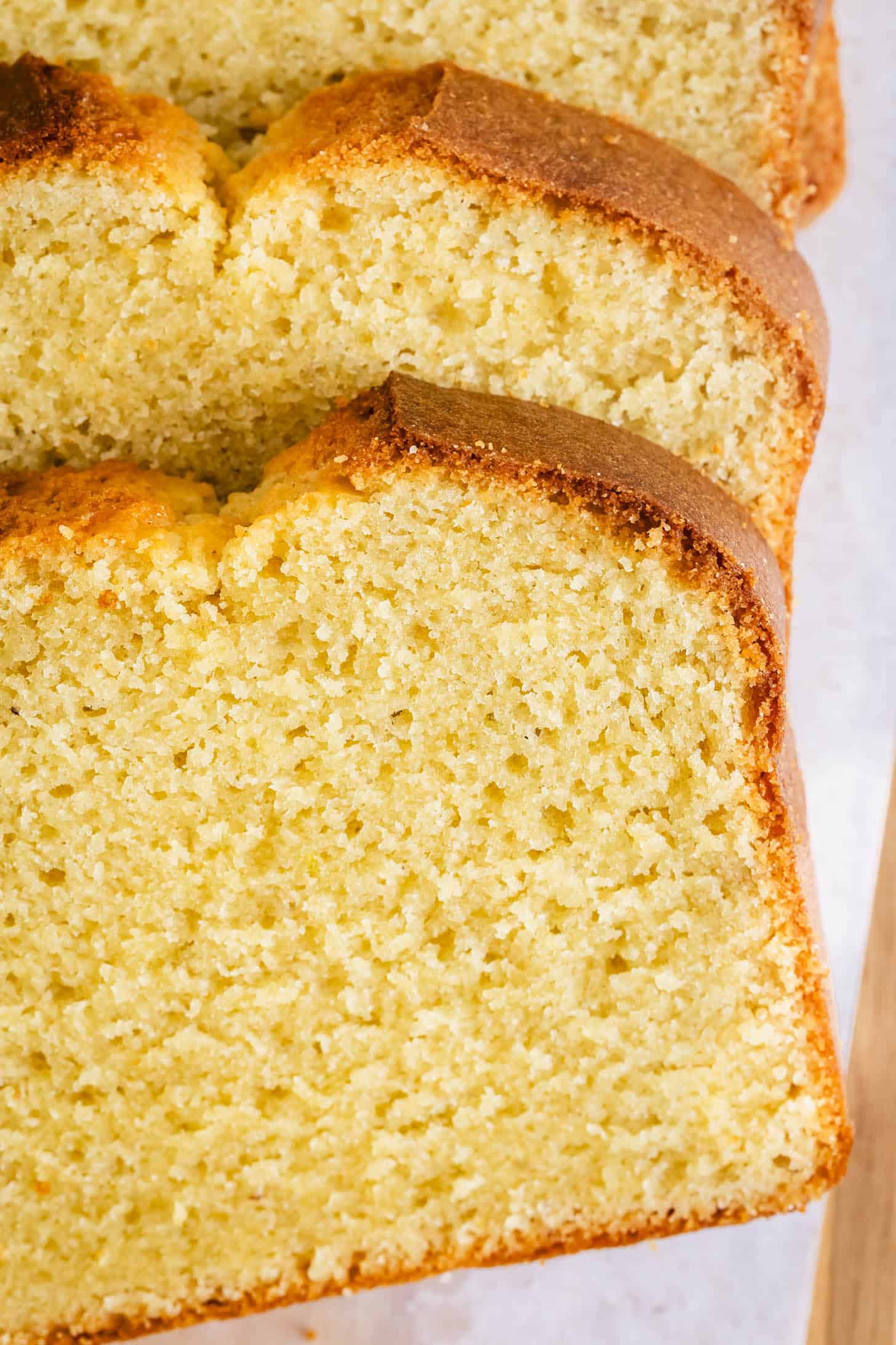 Close-Up of Gluten-Free Pound Cake Crumb