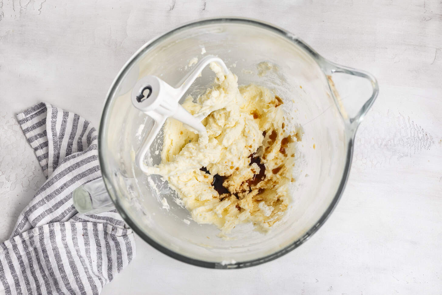 Adding Vanilla to Creamed Butter in Stand Mixer