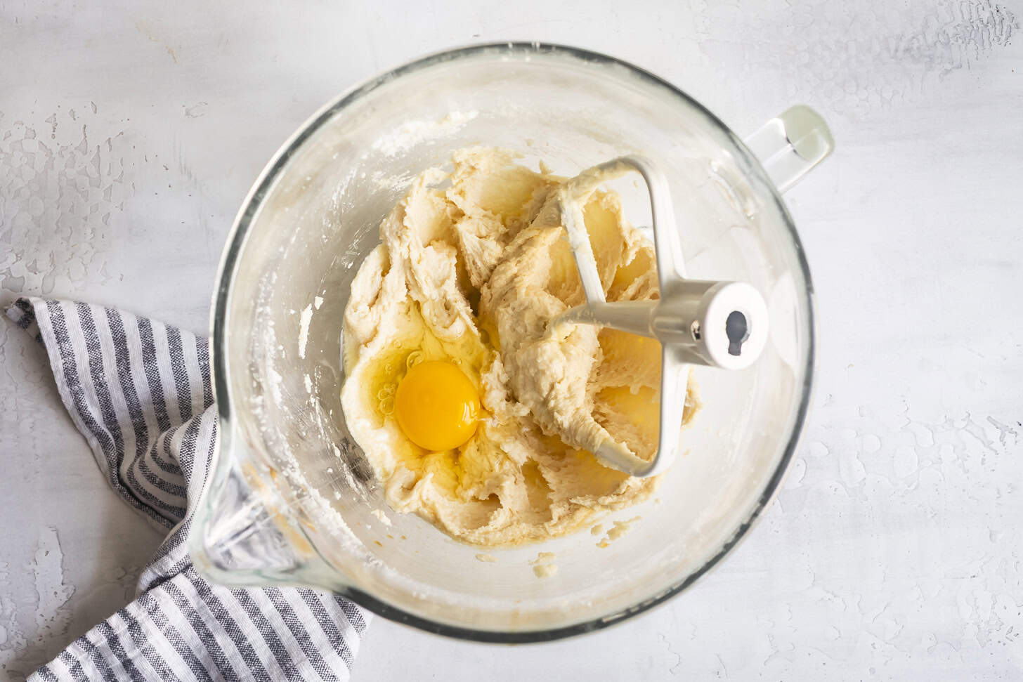 Adding Eggs to Creamed Butter in Stand Mixer