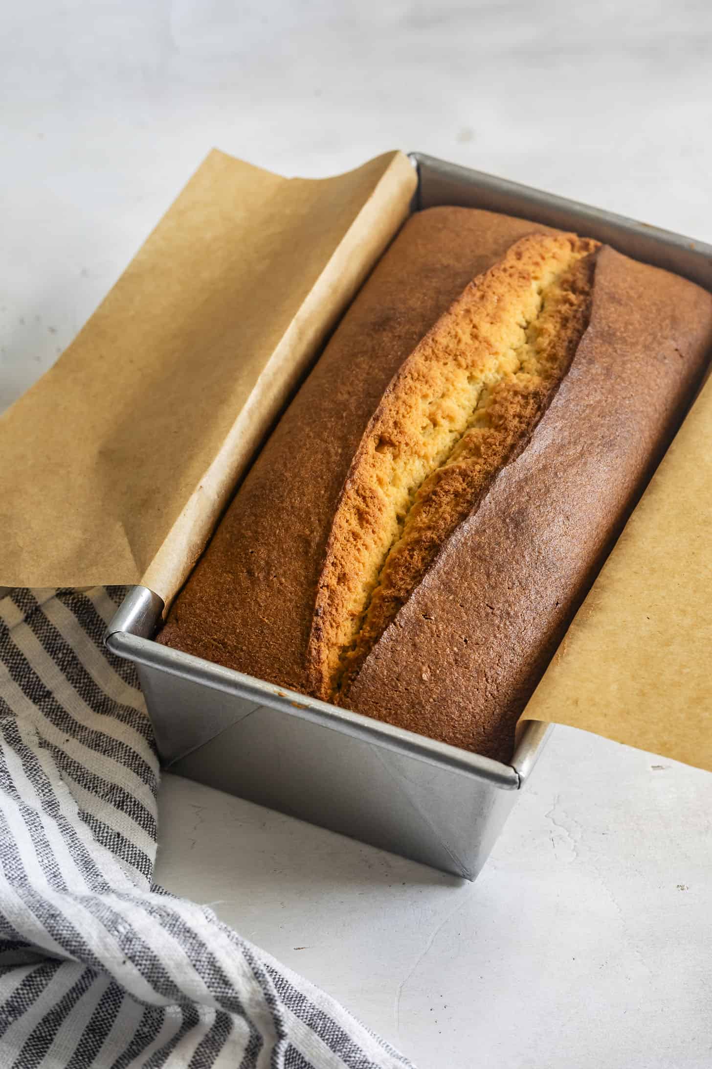 Baked Gluten-Free Pound Cake in Loaf Pan