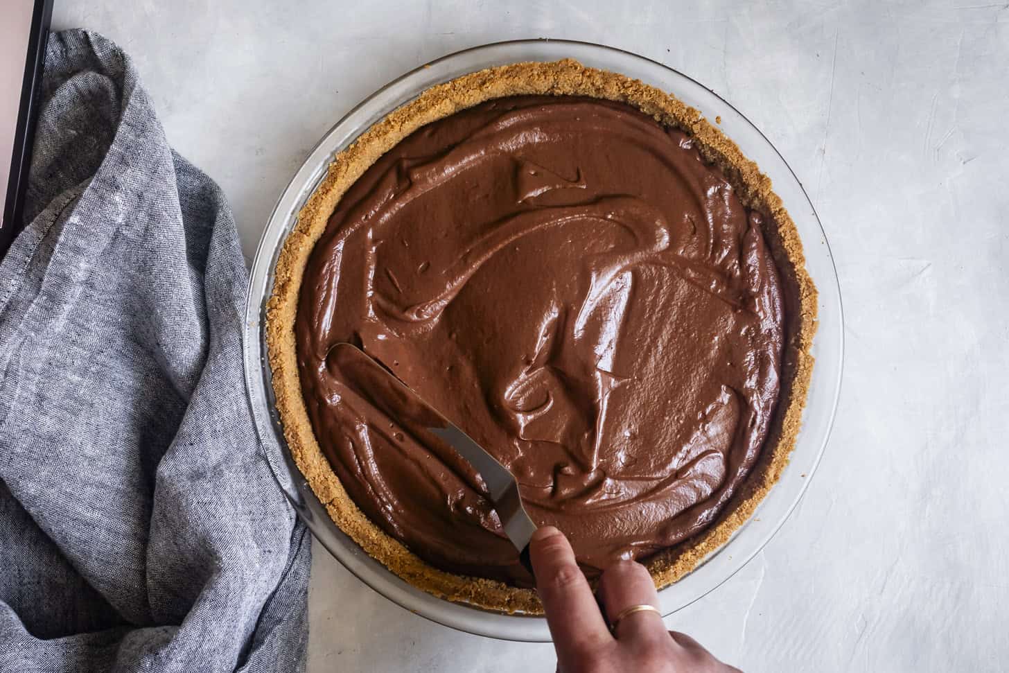 Smoothing out Chocolate Pudding for Pie