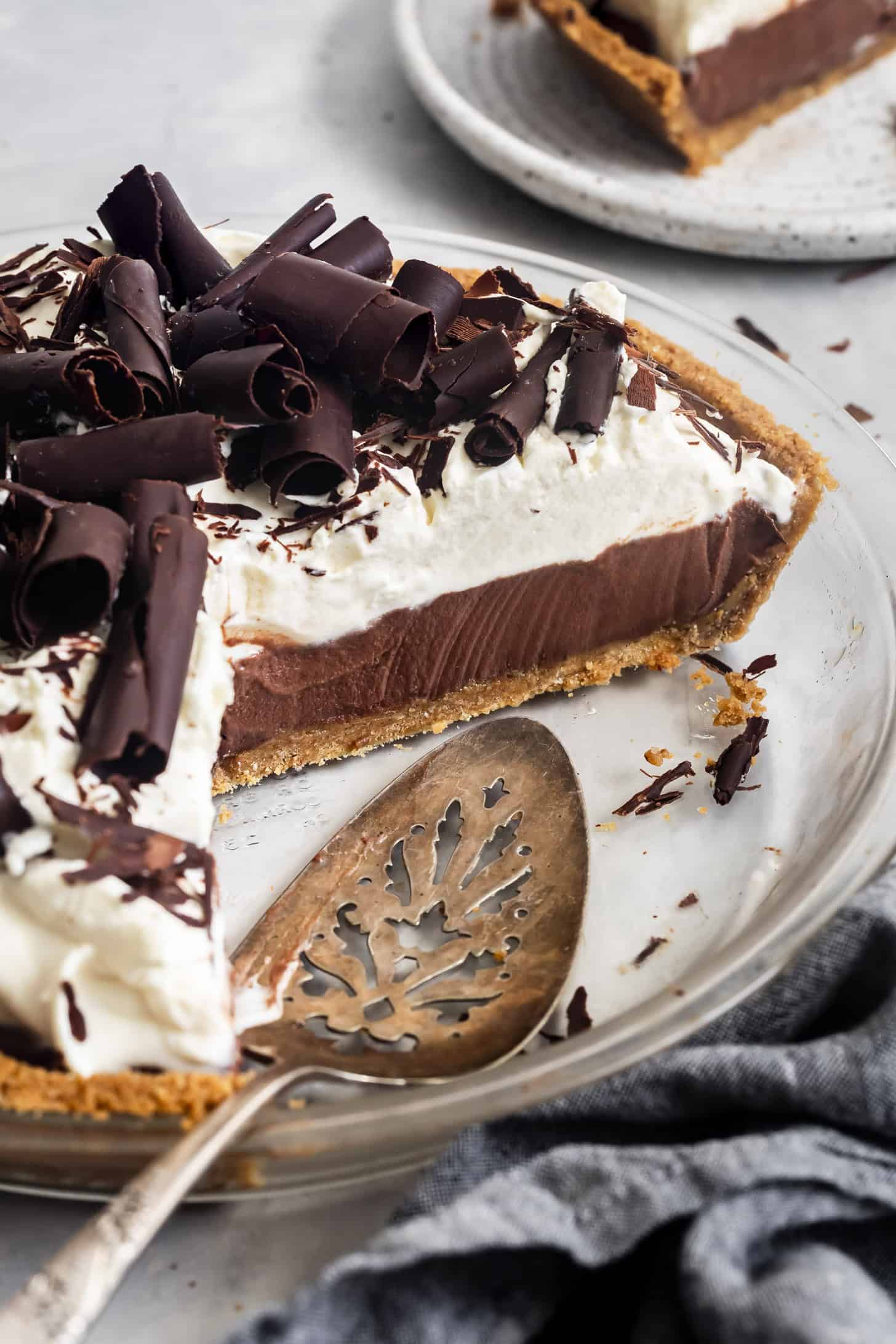 Sliced Gluten-Free Chocolate Pie