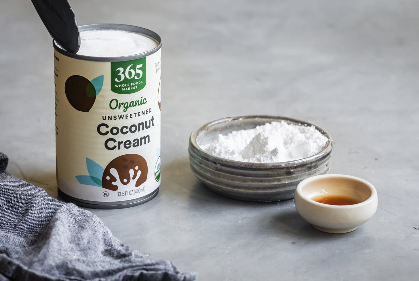 Ingredients for Whipped Coconut Cream