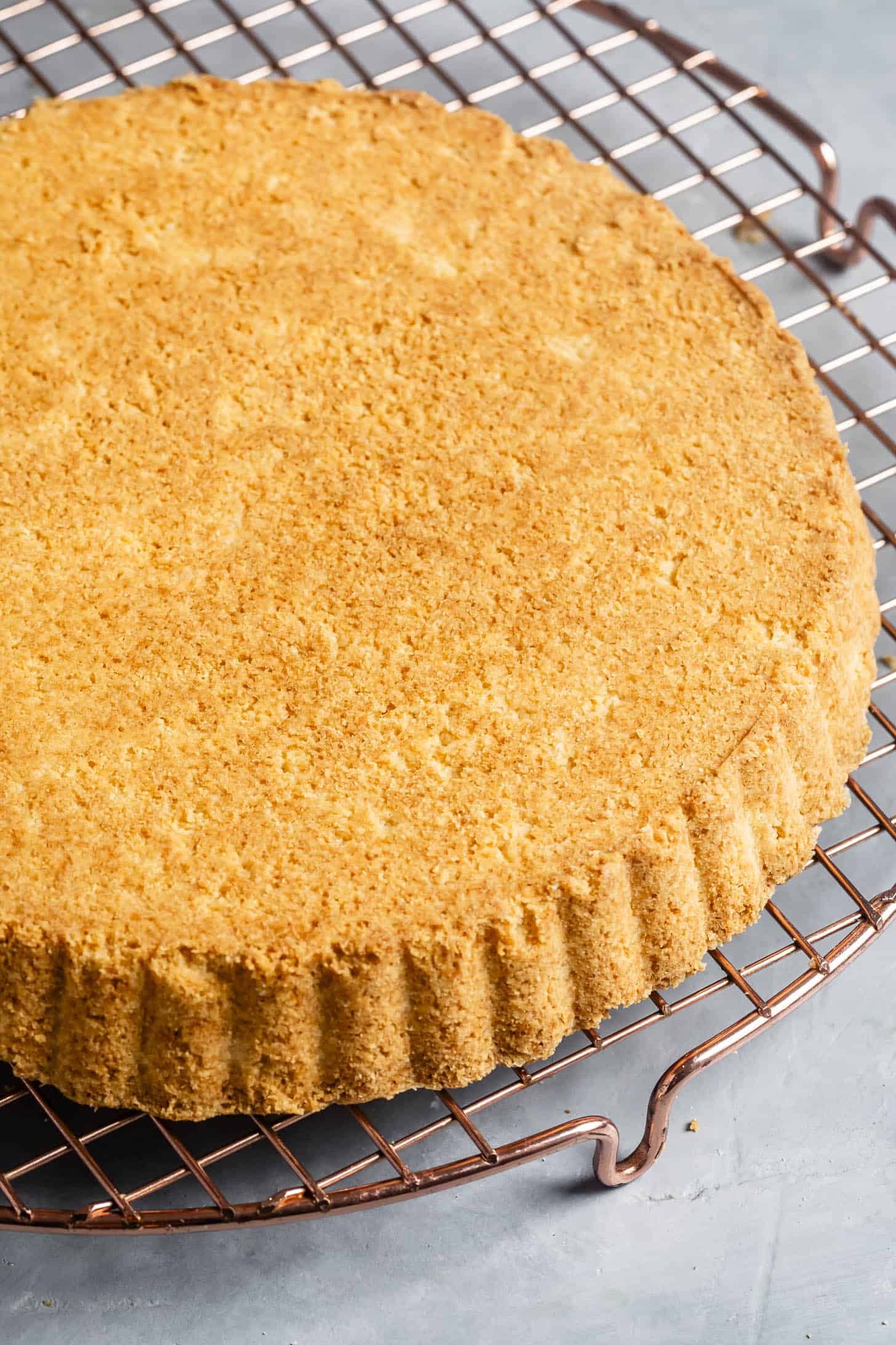 Bottom of Baked Gluten-Free Tart Crust
