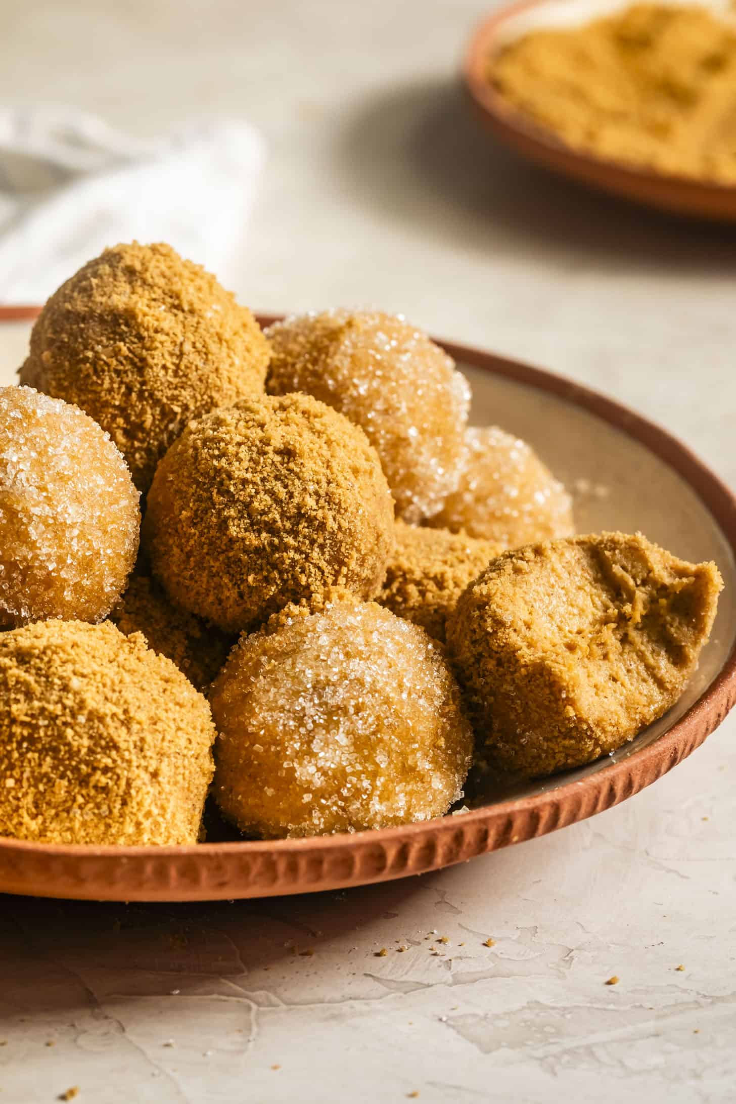 Serving No-Bake Pumpkin Cheesecake Balls