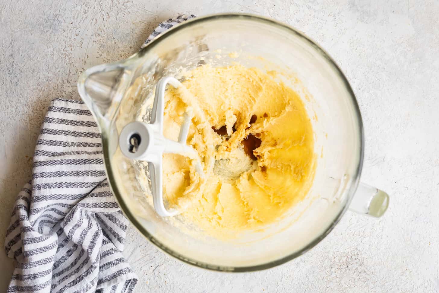 Creaming butter and sugar for gf chocolate shortbread